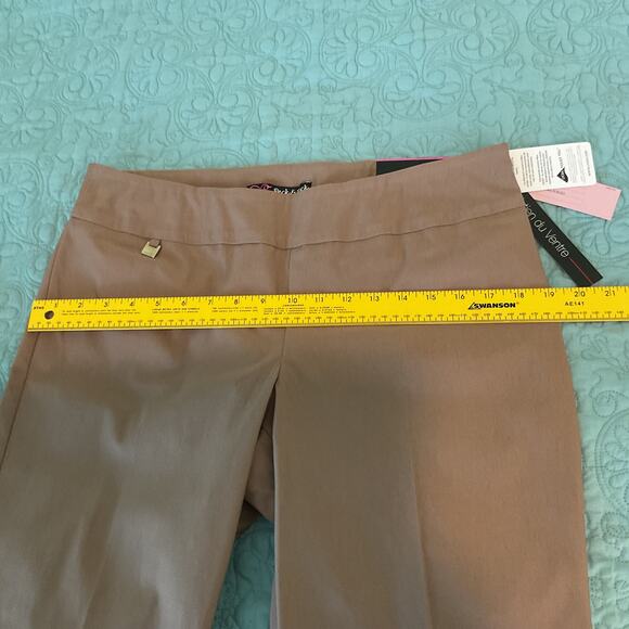 Peck and Peck Womens Eva Cropped High Waisted Stretch Pant 14 Brown NWT - Picture 12 of 16